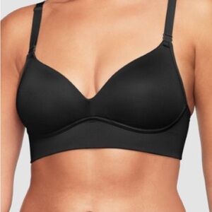 Simply Perfect by Warner's Longline Convertible Wire-Free, Black Bra